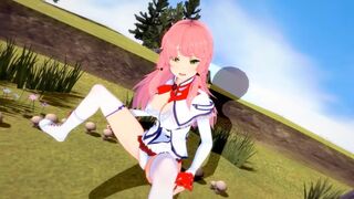 Hentai with Flare Arlgrande getting fucked for the first time (POV)