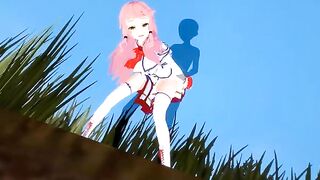 Hentai with Flare Arlgrande getting fucked for the first time (POV)