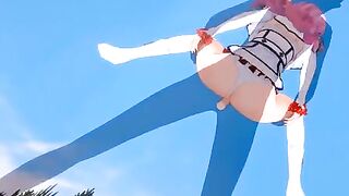 Hentai with Flare Arlgrande getting fucked for the first time (POV)