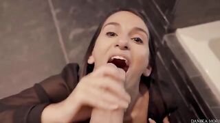 Five stars blowjob and fuckface from extra small Danika Mori