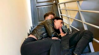 We fucked on the stairs of our apartment, it was hot!