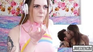 Carly Rae Summers reacts to a rough and wild sex compilation