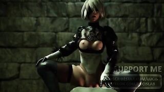 Nier Automata 2B sex compilation with sound - 2021 version