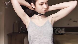 Cute schoolgirl got pinched nipples for BDSM casting