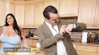 Two horny hussies sharing a double-ended dildo