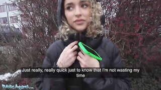 Public Agent - Curly haired petite Spanish babe Geishakyd in hallway action