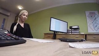 The woman entrepreneur needs a loan, she must fuck the banker in the office