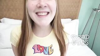 Redhead teenage slut with freckles and ginger bush gets fucked hard