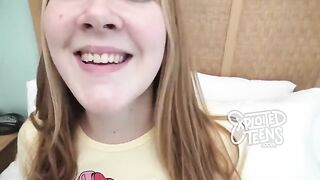 Redhead teenage slut with freckles and ginger bush gets fucked hard