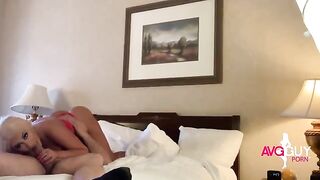 Brandi Bae, the hot blond PAWG, fucks her fan and gets cum on her perfect booty