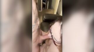 The wife fucked with a tattooed guy while her husband was at work