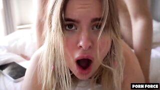 A cute teen with a sexy body gets her brains fucked out