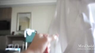 This girl knows how to rest on vacation. Handjob and hard sex