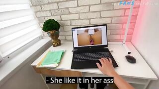 A stepson was caught masturbating to photos of his sexy stepmom in a private moment