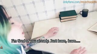 The teacher punished the schoolgirl by fucking her in the ass