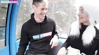 A pretty and sexy girl, Christy White, has sex on the city streets
