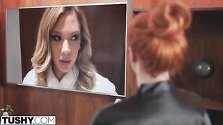 A hot mom, Lauren, handles her daughter's naughty professor in a steamy TUSHY scene