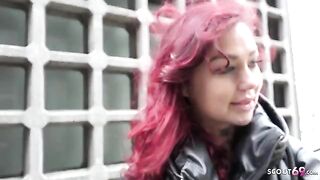 German college girl Ria Red gets fucked by agent in rough casting session