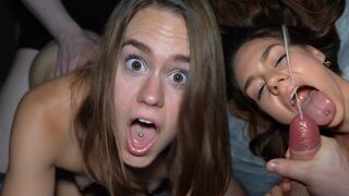 The pretty and cute girl Leria Glow was fucked without mercy by a man