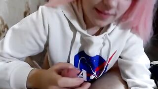 A girl was reading when she was interrupted and fucked