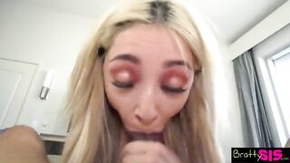 Pervert dude fucked his step sis, she loves sucking dicks