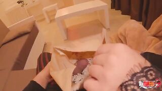 Sex in the cinema with a sensual stepmom and erotic popcorn