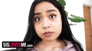 The lucky stepbrother fucked his stepsis to keep her secrets