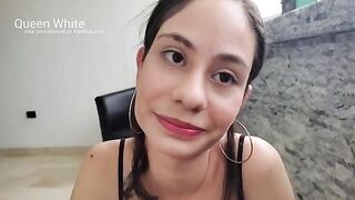 A girl is having fun with her friend on the couch
