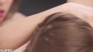 Two gorgeous roomies, Gianna and Sky Bri, are eating each other out