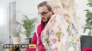 Hot MILF Morgan Taylor teaches her neighbor to kiss properly