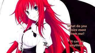 Rias welcomes her new servant - a hot hentai JOI twist