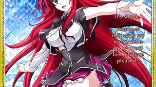 Rias welcomes her new servant - a hot hentai JOI twist