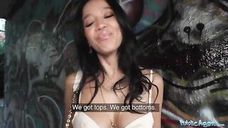 Natural model Asia Vargas gets fucked outdoors for cash in HD