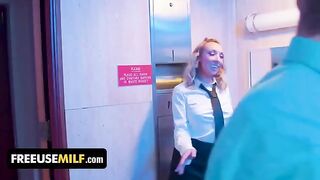 Hot bathroom attendant with special treatment for club goers