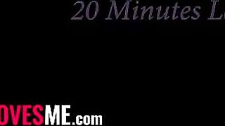 Petite Vixen surprises her stepbrother with a deepthroat blowjob for his birthday