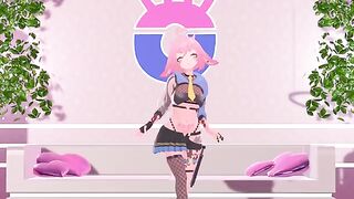 Kawaii Neko Maid Waifu leads to orgasm in this JOI show