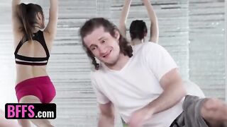 A young guy with a secret yoga obsession fucks his instructor and classmates