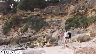 Stranded and horny, stunning Sia has a wild beach adventure