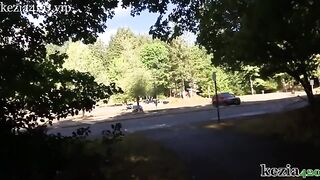 Public squirt lessons in the park with Kezia Slater