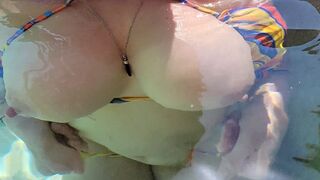 Step sister masturbates with hot tub jets and gets caught in a steamy scene