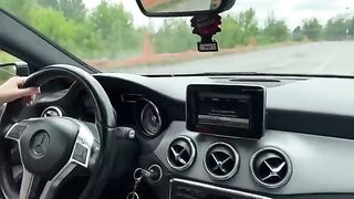 Italian chick buys used car, fucks the salesman in it
