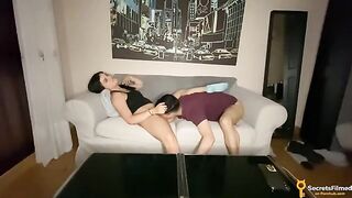A girl invited a friend to watch a movie, but they got intimate