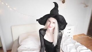 The guy brought a naughty witch to a passionate finish on Halloween