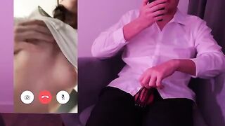 A guy broke off his cock while fucking a hotwife on a video call