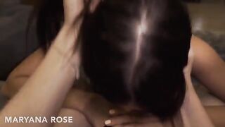 The best friend taught Maryana Rose how to fuck and suck properly