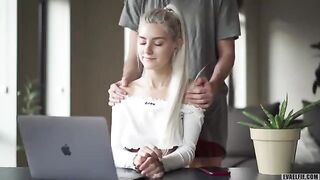 I got creampied in my tight pussy during a Zoom class