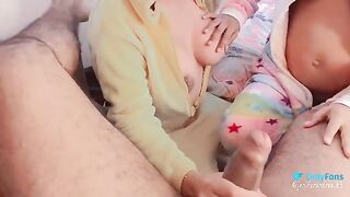 A trio experience with a pregnant woman in her 6th month, enjoying an incredible encounter