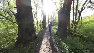 A guy masturbates in the public place and gets cum swallowed