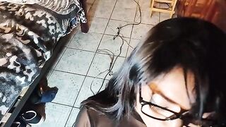 A stunning model is having a passionate and intense encounter