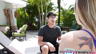 Pervert guy fucked his stepsister and she swallowed the cum